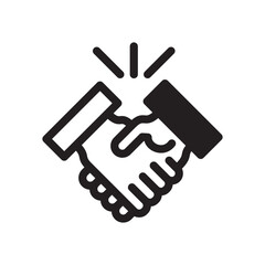 Handshake Icon In Trendy Design Vector Eps 10