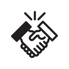 Obraz premium Handshake Icon In Trendy Design Vector Eps 10