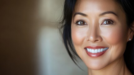 Close-up portrait of a woman with a warm smile.