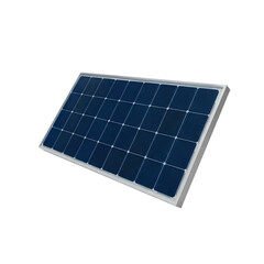 Painel solar azul pequeno. Plaquinha de energia solar em formato horizontal
