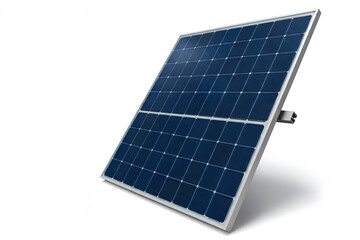 Placa de painel solar azul em fundo branco com sombra