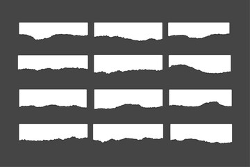 Set of Torn Paper Edge Templates – Realistic Ripped Border Collection
