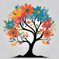 autumn tree vector