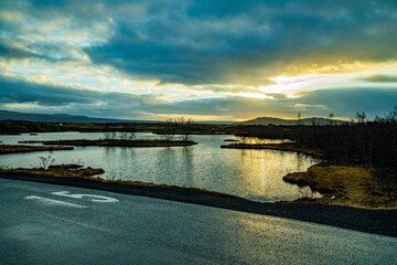 Obraz premium Scenic view of Thingvellir National Park