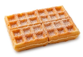 A Freshly Baked Belgian Waffle on Plate.