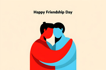 Celebrate Friendship Day: A Minimalist Illustration of Unity and Connection
