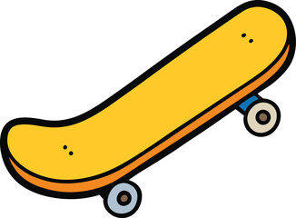 skateboard on white background