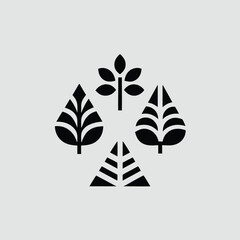 Obraz premium black and white christmas tree