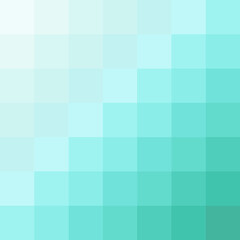 Geometric design made of squares in shades of turquoise.eps