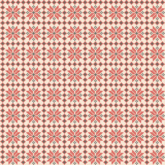 National folklore balkan embroidery style in red and black. Ornamental  floral seamless pattern.eps