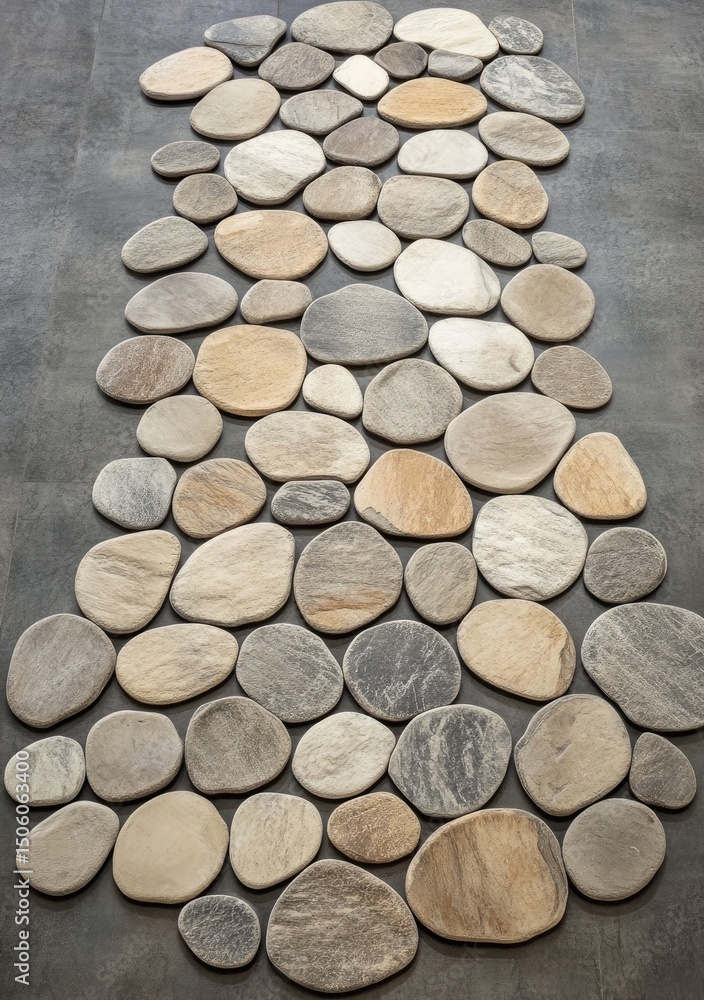 Poster decorative stone tiles arranged in a flowing pattern.