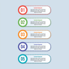 Presentation business infographic template in 5 options