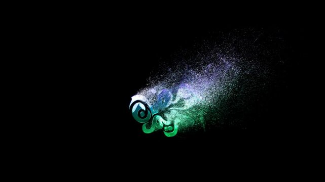 Ramadan Mubarak Logo Reveal Animation on Transparent Alpha Background