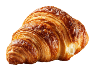 Savoring freshly baked croissants in a cozy gourmet  indulging taste buds in a warm atmosphere isolated on transparent background