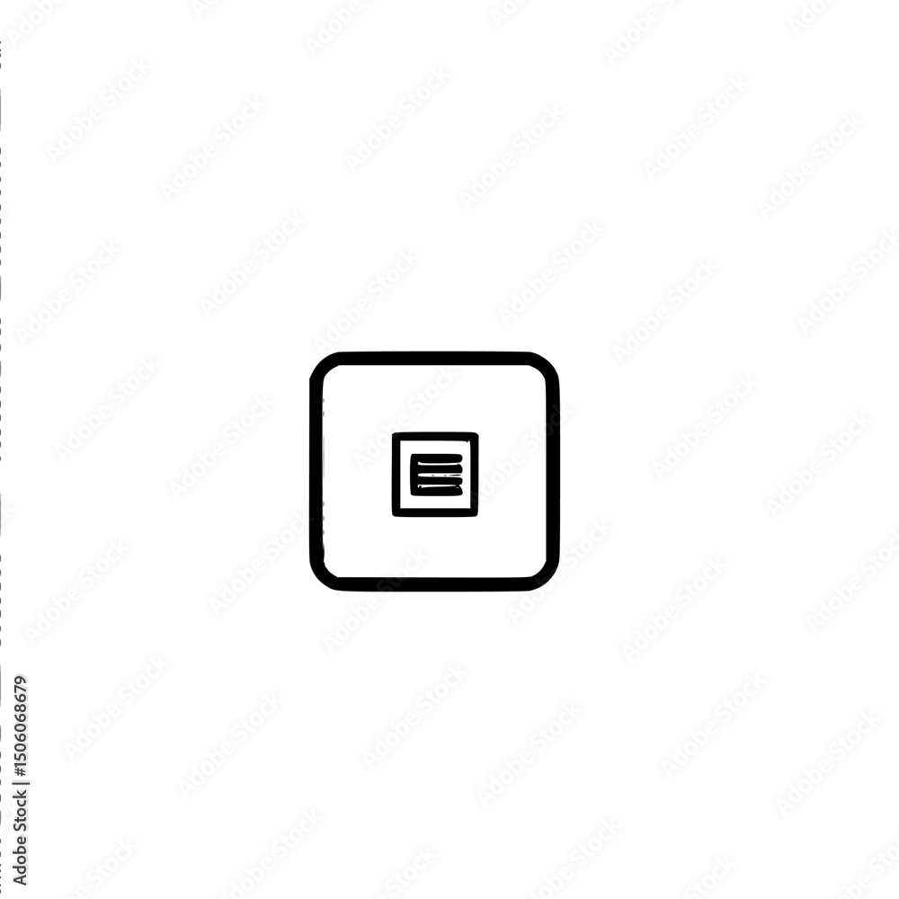 Aufkleber simple icon set featuring a document symbol in a minimalist design