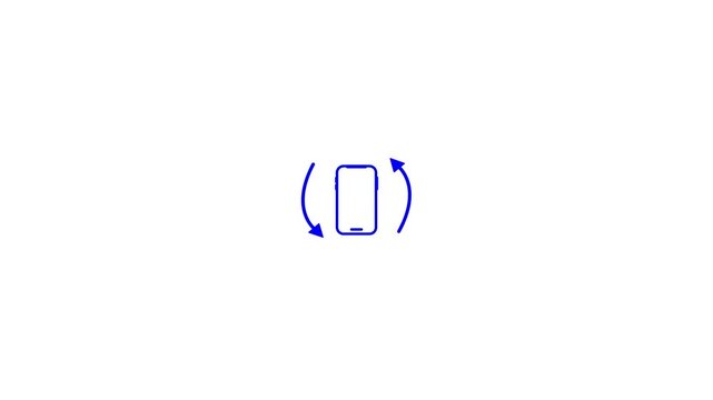 mobile phone Rotate.with phone arr background. rotate icon animation.