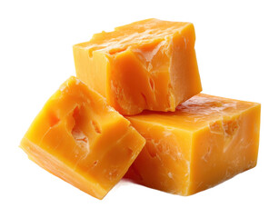 Delicious cheddar cheese preparation kitchen food bright surroundings focus isolated on transparent background