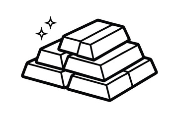 Stack of shiny gold bars wealth success finance