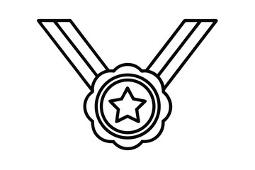 Award medal icon star shape achievement success prize