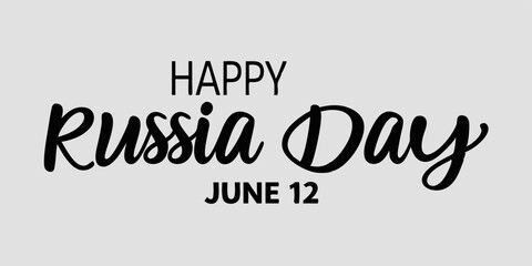 Happy Russia Day celebration banner with national flag and traditional border, perfect design for independence or national holiday event on june 12