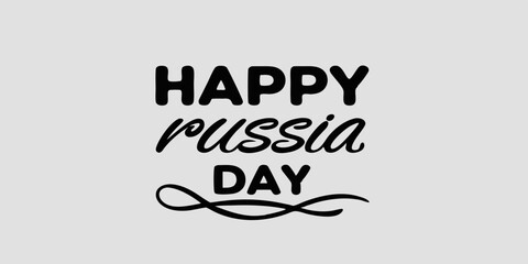 Happy Russia Day celebration banner with national flag and traditional border, perfect design for independence or national holiday event on june 12