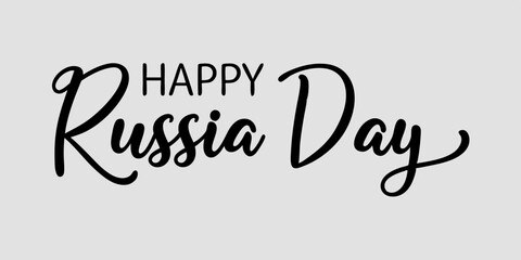 Happy Russia Day celebration banner with national flag and traditional border, perfect design for independence or national holiday event on june 12