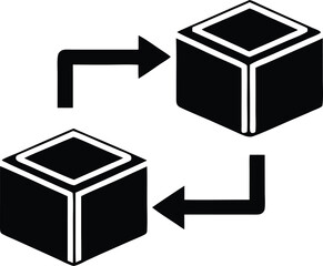 Blockchain. Machine Learning - Line Icon. Vector Stock Illustration