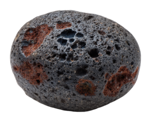 Exploring volcanic rock formation natural landscape geological specimen top-down view isolated on transparent background