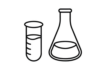 Science lab equipment test tube erlenmeyer flask experiment chemistry research