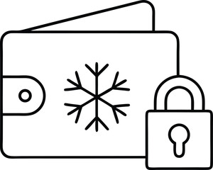 bitcoin cold wallet icon Simple outline vector 