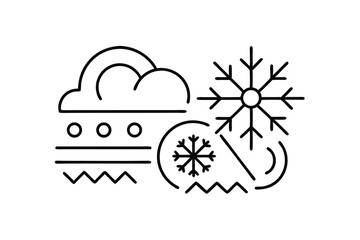 Winter weather snowflakes cloud cold freezing temperature