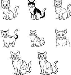 Obraz premium set of cats vector