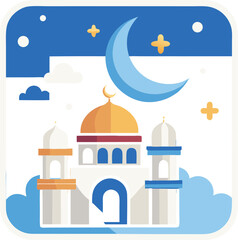 Vector illustrations of religious and cultural landmarks from different regions