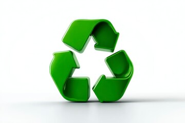 Obraz premium Recycling Symbol in Green EcoFriendly and Sustainable Design for Environmental Awareness and
