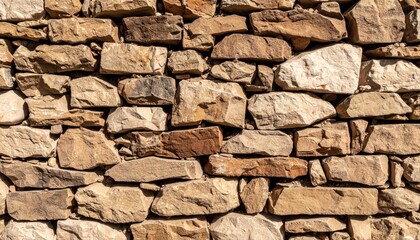 Obraz premium Natural stone wall texture with weathered surface and deep organic cracks in neutral tones
