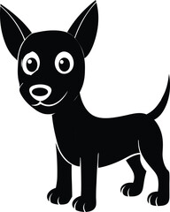 black and white puppy