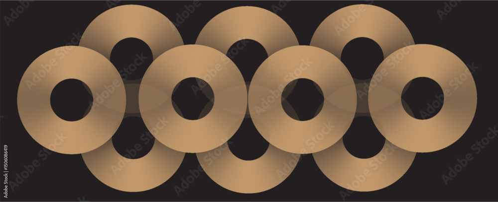 Aufkleber gold geometric abstract background overlapping layers on bright space with line effect decoration. c