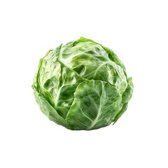 Fototapeta premium fresh green cabbage isolated on a transparent background, in a PNG format