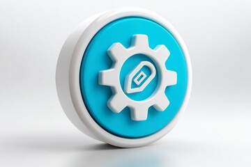 Gear and Lock Icon Representing Security Settings and Configuration