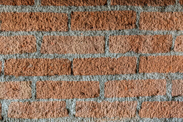 red brick wall. Wall texture.