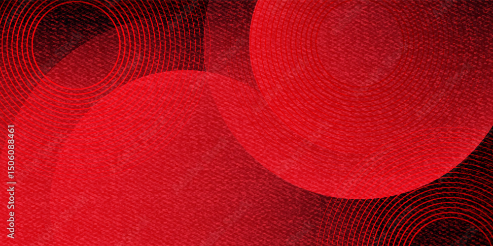 Poster abstract red background with circles. modern background eps 10