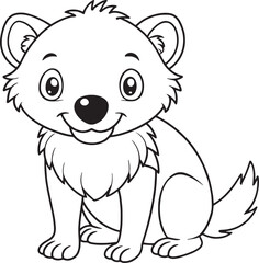 Cute cartoon Tasmanian Devil illustration for coloring book or kids activity