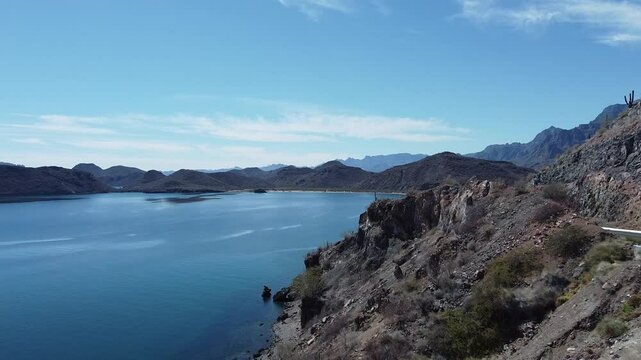 vistas desde la carretera transpeninsular en loreto baja california sur