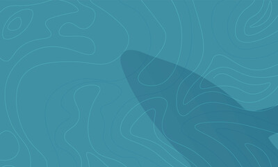  abstract blue background with whale. Vector summer illustration