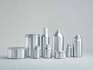 Group of metallic containers