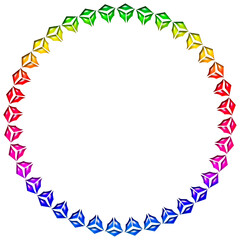 frame made of colorful beads