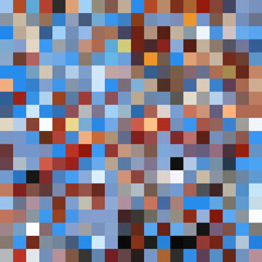 Colorful abstract mosaic background. Pixel effect. Camo and camouflage.