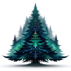 Fototapeta premium Evergreen pine tree with dense green foliage high resolution image
