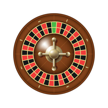 recommend clip art: Roulette wheel. Vector 3d illustration isolated on white background.