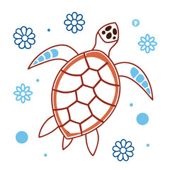 Obraz premium vector illustration of a turtle